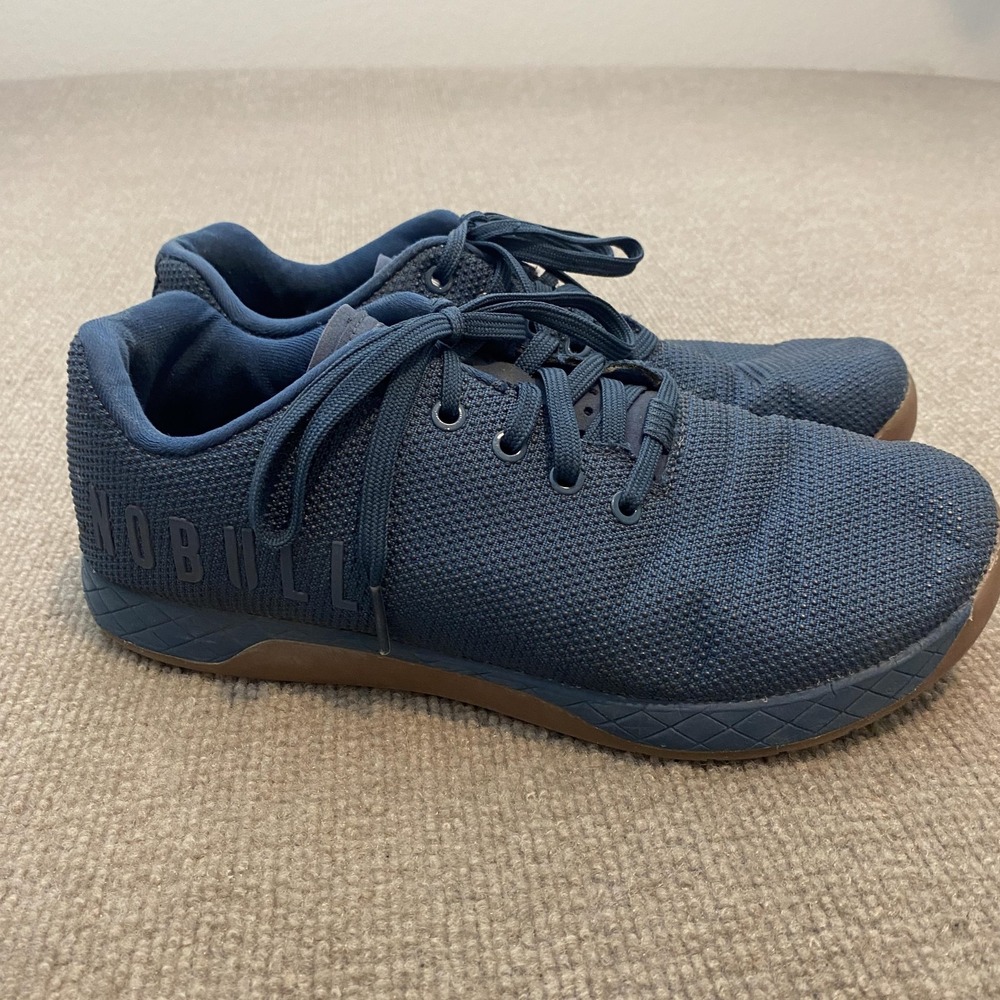 NOBULL Shoes Mens 10.5 Womens 12 Blue Mesh CrossFit Gym Training Sneakers